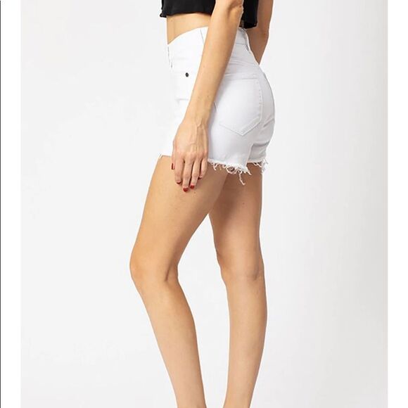 White Denim Nature Los Angeles Denim High Rise Shorts New w Tags - Picture 2 of 9